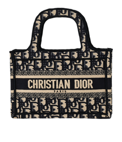 Mini Book Tote, Canvas, Blue/Beige, 50MA0250, 2*